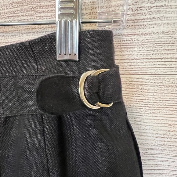 Vintage Talbots Irish Linen High-Waisted Pants Black Size 4 - Picture 2 of 6